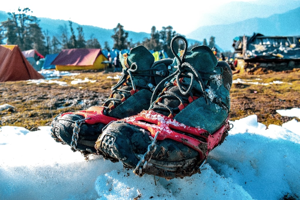 Winter Hiking: Top 10 Essential Accessories for Safety and Comfort 5 microspikes kedarkantha trek