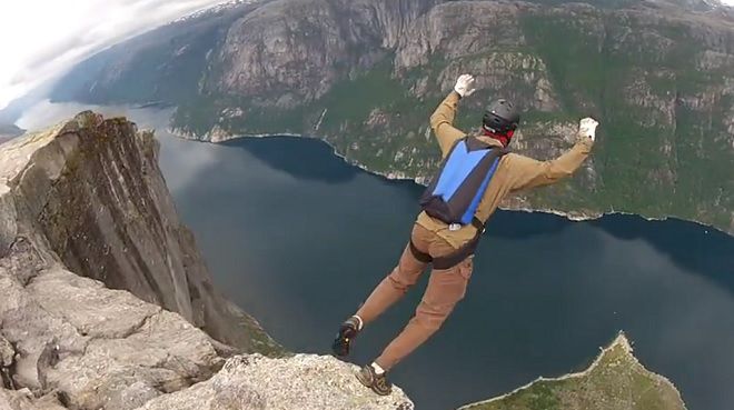 Base Jumping in Norway’s Fjords
