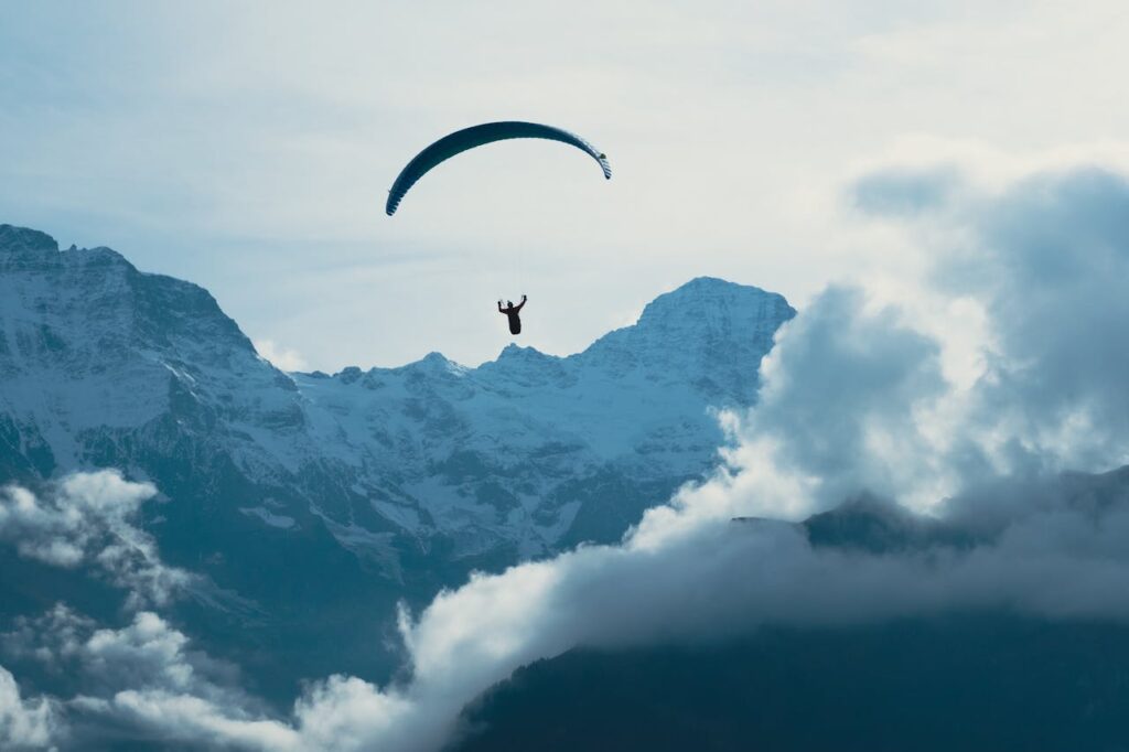 Skydiving Over the Swiss Alps